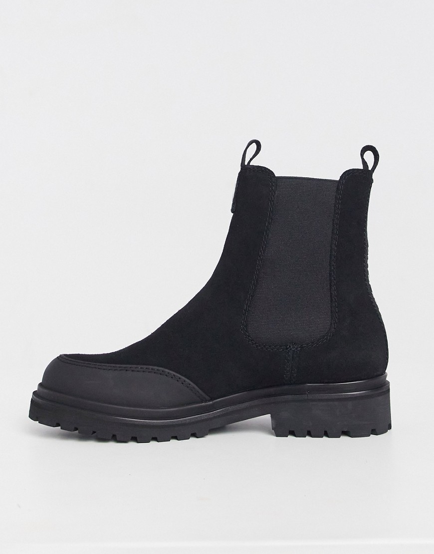 Versace Jeans Couture boots with logo back print in black