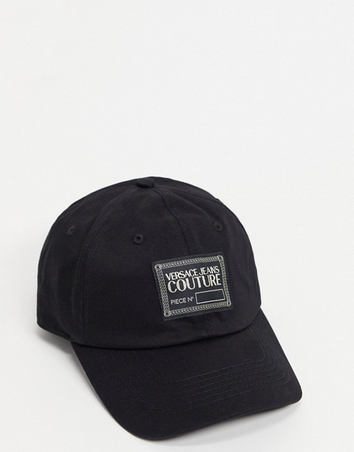 Versace Jeans Couture care label cap in black