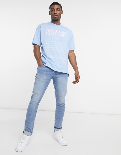 versace jeans t shirt blue