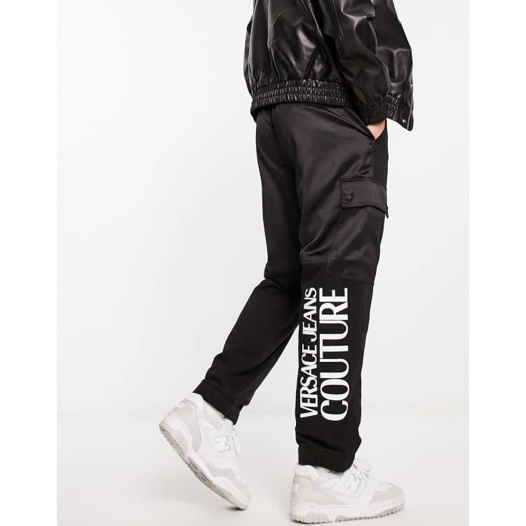 Versace Couture cargo nylon joggers black | ASOS