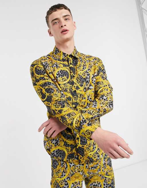 Versace Jeans Couture chain print co-ord in black and gold, 2 of 3