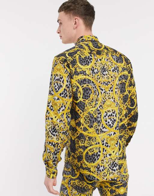 Versace Jeans Men's Couture Chain Print Hoodie