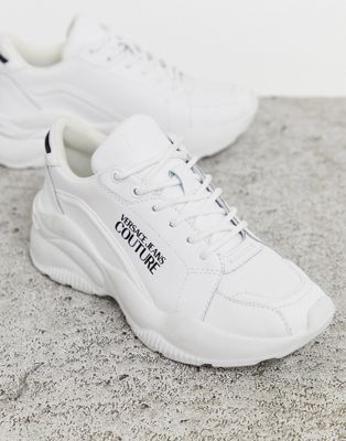 versace jeans couture chunky trainers in white