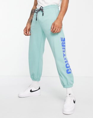 Versace Jeans Couture college joggers in green