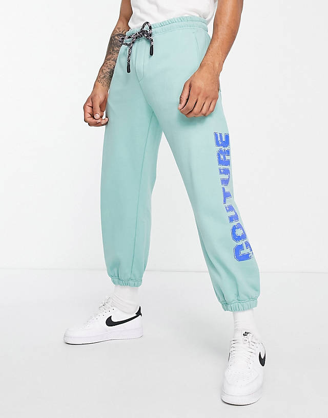 Versace Jeans Couture - college joggers in green