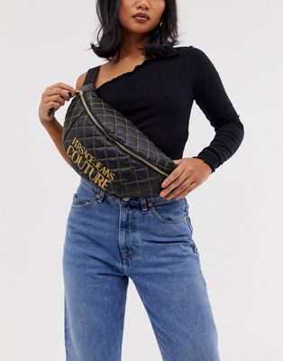 Versace Jeans - Couture - Doorgestikte crossbodytas-Zwart