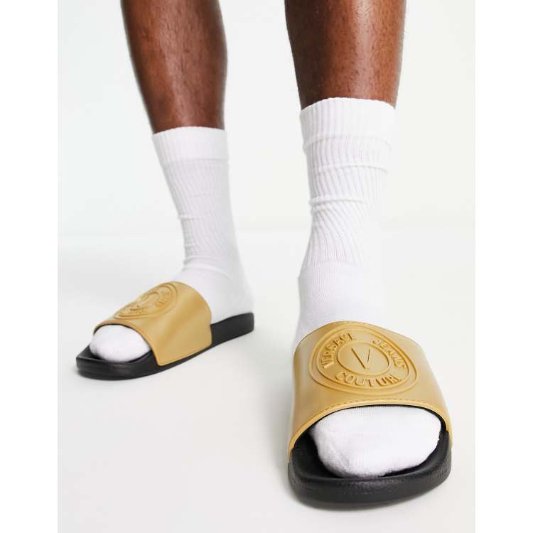 Versace on sale gold sliders