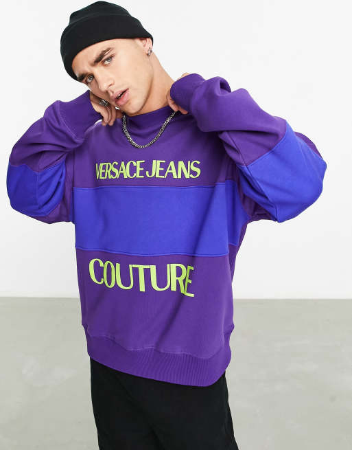 Felpa versace blu new arrivals