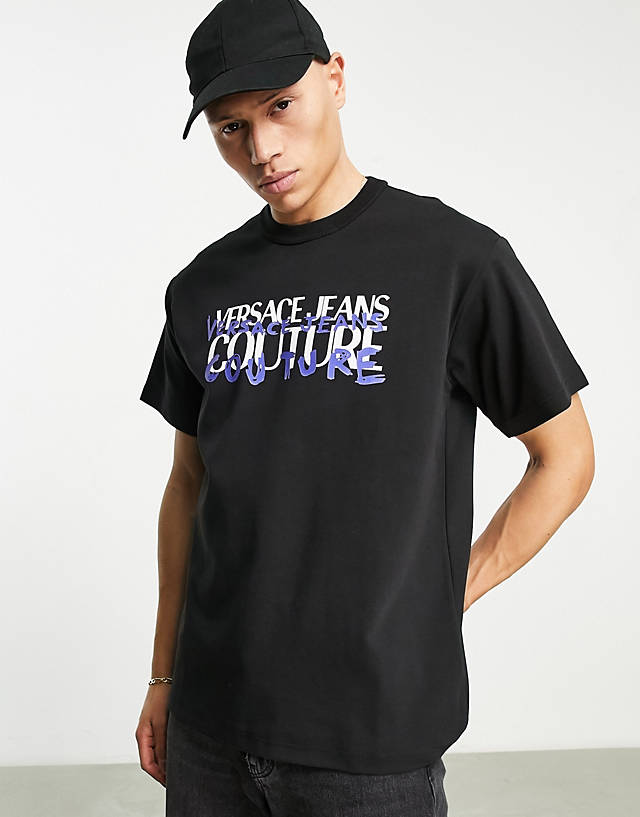 Versace Jeans Couture - grafitti t-shirt in black