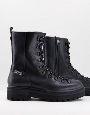 Versace Jeans Couture hiker boot in black