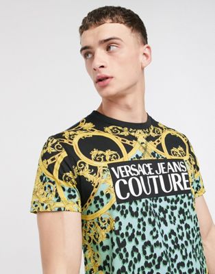 versace leopard t shirt