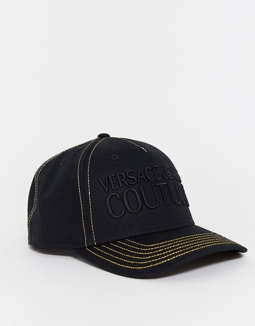 Versace Jeans Couture logo baseball cap in black