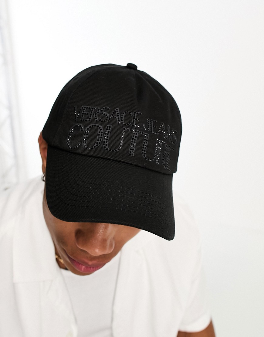 Versace Jeans Couture logo cap in black