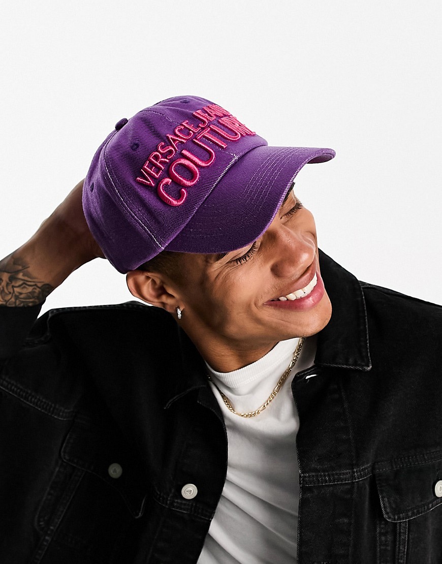 Versace Jeans Couture logo cap in purple