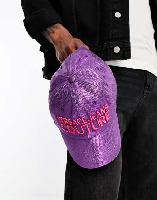 Versace Jeans Couture logo cap in purple | ASOS display picture 1