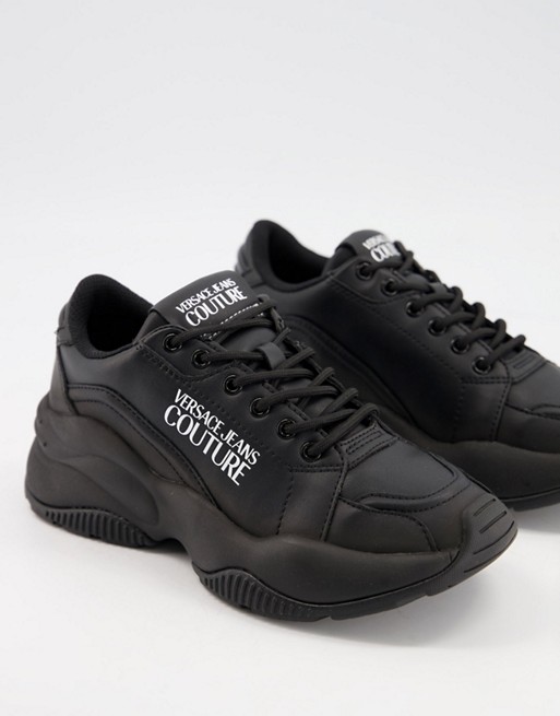 Versace Jeans Couture logo chunky trainer in black