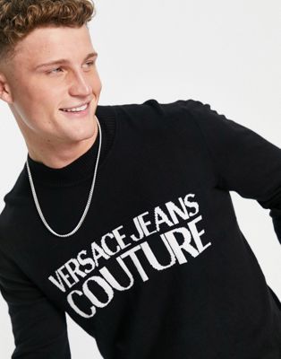 Versace Jeans Couture logo jumper in black