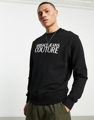 Versace Jeans Couture logo sweatshirt in black