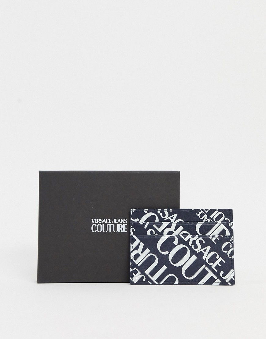 Versace Jeans Couture – Logotypmönstrad korthållare-Svart