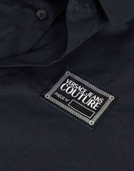 versace jeans couture long sleeve shirt black