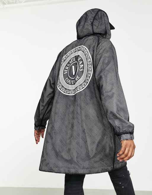 Versace Jeans Couture monogram reversible parka jacket in white