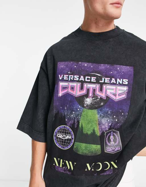 Men's Versace Jeans Cotton Shirt, All Over Versace Print