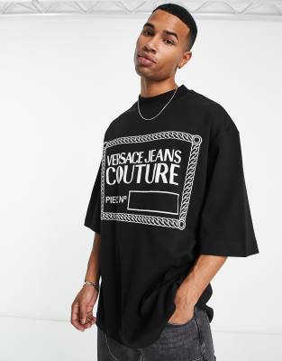 Versace Jeans Couture piece  oversized t-shirt in black - ASOS Price Checker