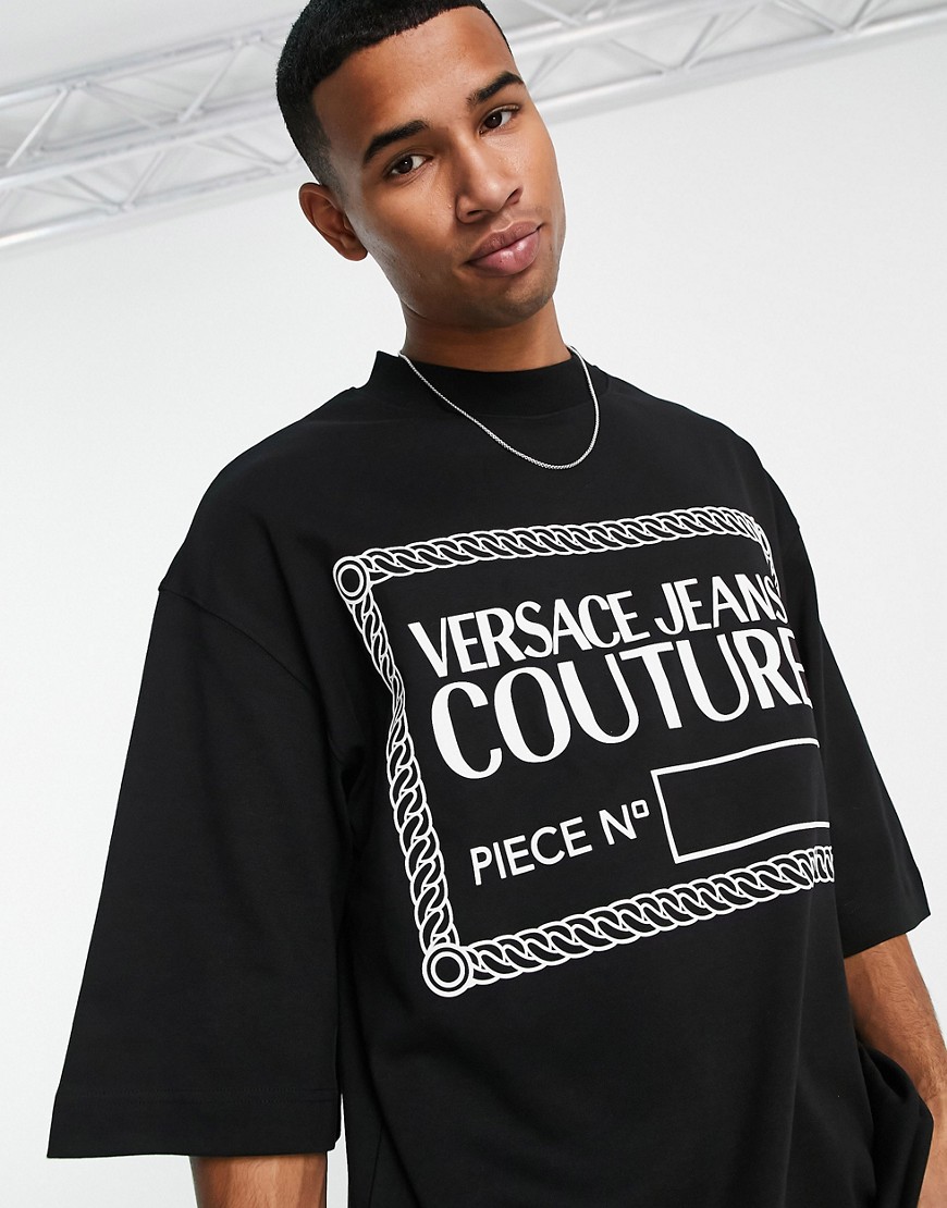 Piece - T-shirt oversize nera-Nero - Versace Jeans Couture T-shirt donna  - immagine3