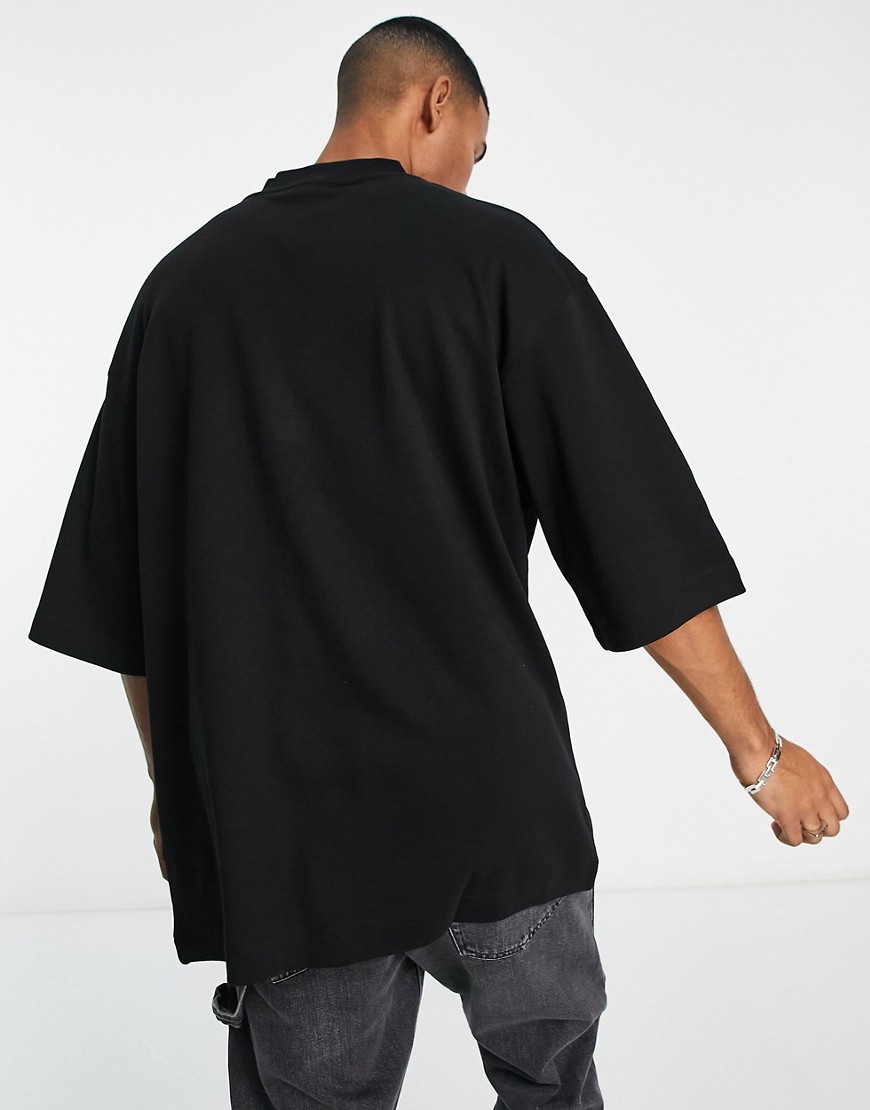 Piece - T-shirt oversize nera-Nero - Versace Jeans Couture T-shirt donna  - immagine1