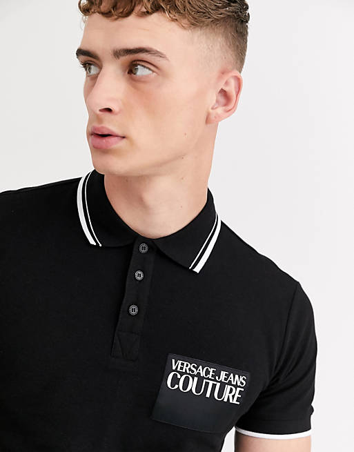 Versace Jeans Couture polo shirt with chest logo | ASOS