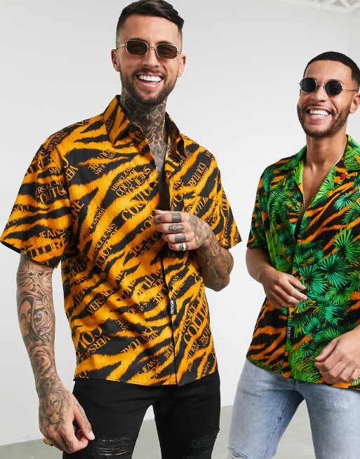 Versace tiger hot sale shirt