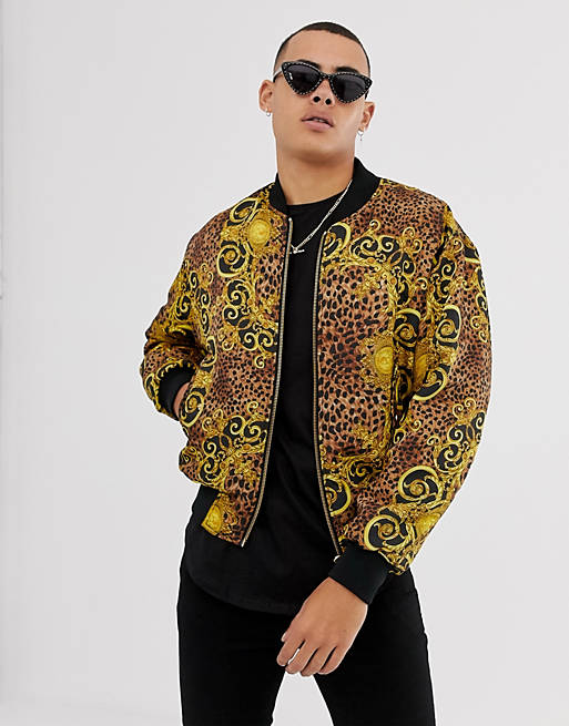 Versace Jeans Couture reversible jacket in baroque print | ASOS