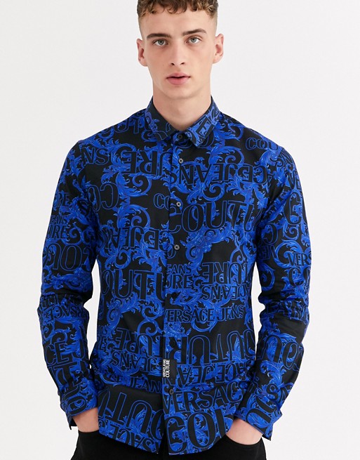 Versace Jeans Couture slim fit shirt in baroque print