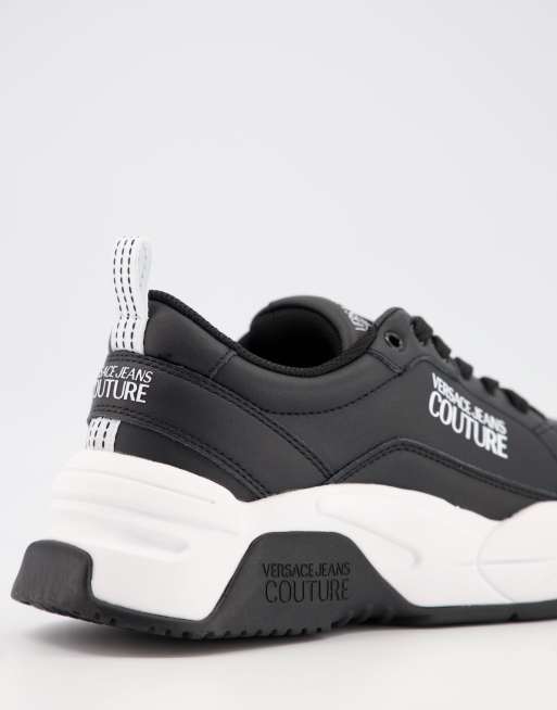 Versace Jeans Couture Sneakers met dikke zool in zwart