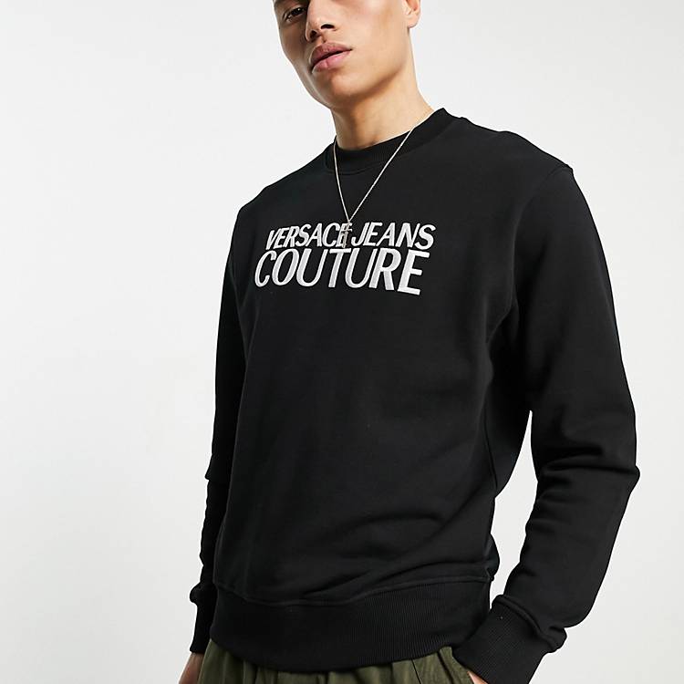 Skrivemaskine leder redaktionelle Versace Jeans Couture - Sort sweatshirt med logo | ASOS