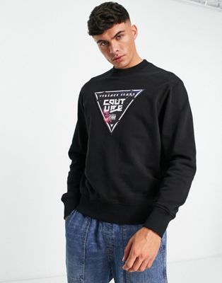 Versace Jeans Couture space patch sweatshirt in black