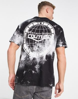 Versace Jeans Couture space print t-shirt in black