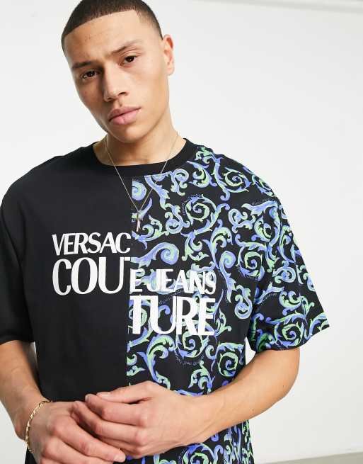 Versace Jeans Couture Chain Print All-Over Black Shirt – Retro