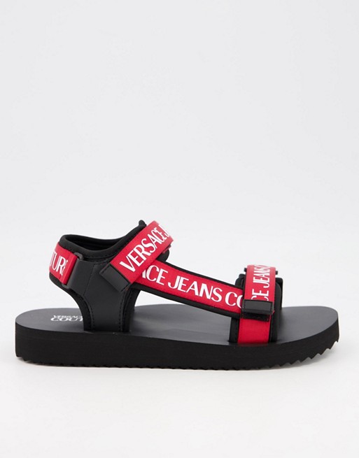 Versace Jeans Couture strapped sandals in red