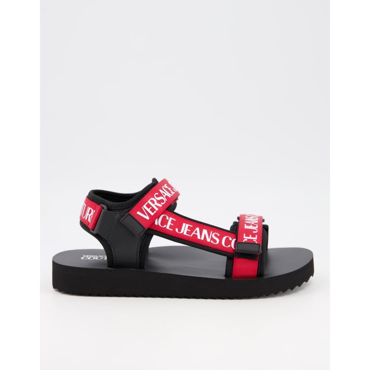 Versace red deals flip flops