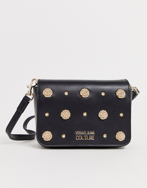Versace Jeans Couture studded fold over bag