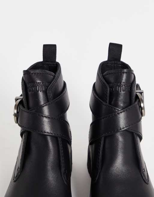 Versace - Jeans Couture - Støvler med spænde i sort læder, 3 af 4