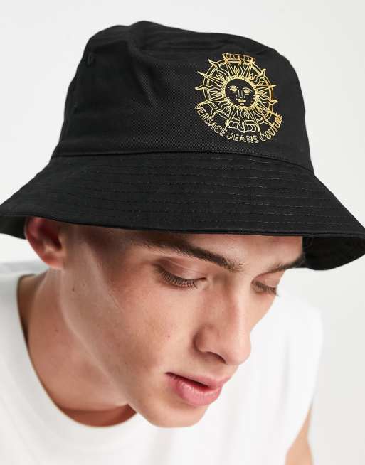 Versace Jeans Couture sun logo bucket hat in black