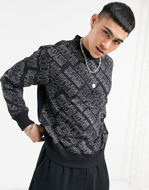 Versace Jeans Couture - Sweatshirt met logo in zwart - Combi-set | ASOS