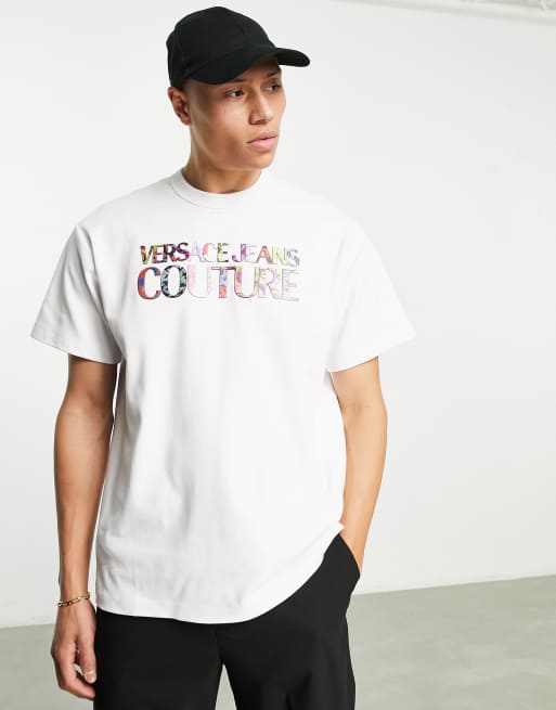 Versace Jeans Couture T shirt bianca con logo ASOS