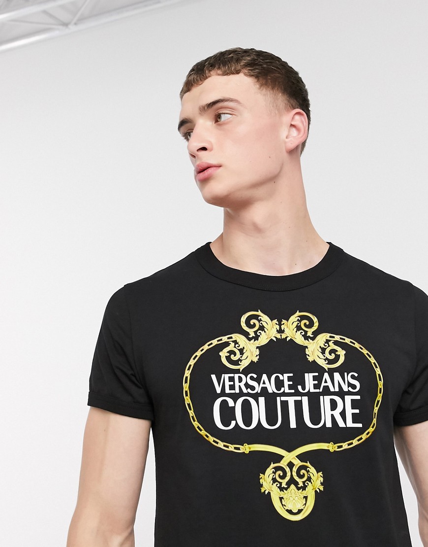Versace Jeans - Couture - T-shirt met barokprint en logo in zwart