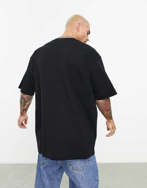 Versace Jeans Couture - T-shirt oversize avec emblème V carré - Noir, 2 de 4