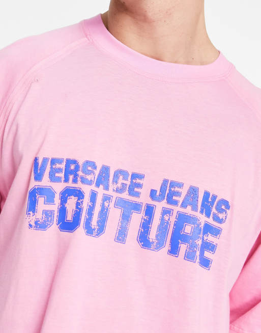 Versace Jeans Couture - T-shirt style universitaire - Rose, 3 de 4