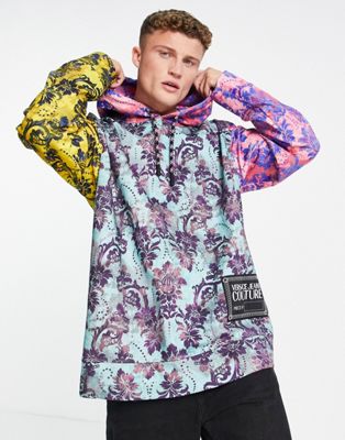 Versace Jeans Couture tapestry hoodie in green