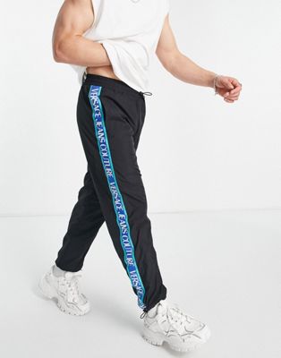 Versace Jeans Couture taping joggers in black